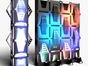 Stage Decor 34 - Modular Wall Column Modèle 3D