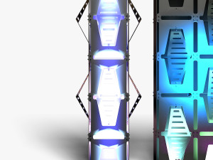 Stage Decor 34 - Modular Wall Column 3D Model