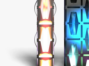 Stage Decor 36 - Modular Wall Column 3D Model
