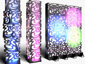 Stage Decor Collection 01 - Modular Wall Column 9 PCS 3D Model
