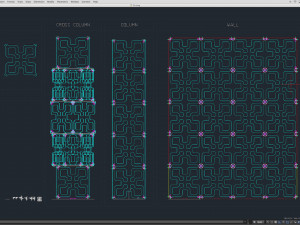 Stage Decor Collection 01 - Modular Wall Column 9 PCS Modelo 3D