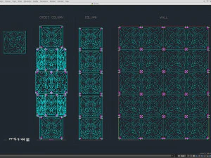 Stage Decor Collection 01 - Modular Wall Column 9 PCS 3D Model