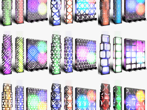 Stage Decor Collection 02 - Modular Wall Column 9 PCS Modèle 3D