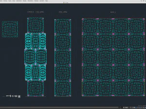 Stage Decor Collection 02 - Modular Wall Column 9 PCS 3D Model