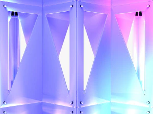 Stage Decor Collection 03 - Modular Wall Column 9 PCS 3D Model