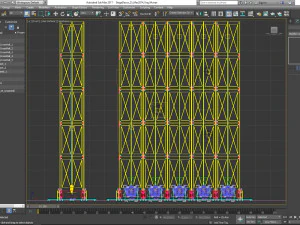 Stage Decor Collection 03 - Modular Wall Column 9 PCS 3D Model