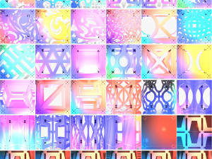 Stage Decor Collection 00 - Modular Wall Column 36 PCS 3D Model