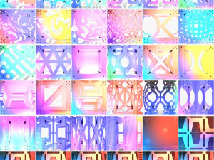 Stage Decor Collection 00 - Modular Wall Column 36 PCS 3D Model