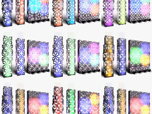 Stage Decor Collection 00 - Modular Wall Column 36 PCS 3D Model