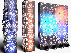 Stage Decor Collection 00 - Modular Wall Column 36 PCS 3D Model
