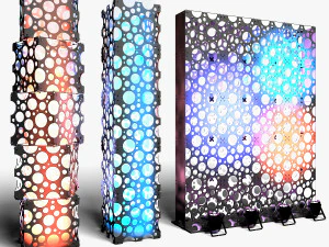 Stage Decor Collection 00 - Modular Wall Column 36 PCS 3D Model