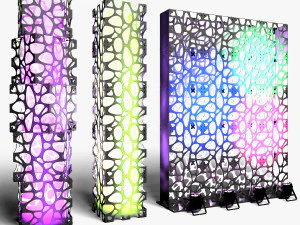 Stage Decor Collection 00 - Modular Wall Column 36 PCS 3D Model