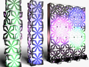 Stage Decor Collection 00 - Modular Wall Column 36 PCS 3D Model