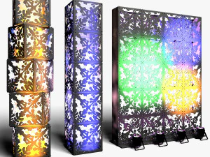 Stage Decor Collection 00 - Modular Wall Column 36 PCS 3D Model