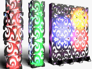 Stage Decor Collection 00 - Modular Wall Column 36 PCS 3D Model