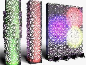 Stage Decor Collection 00 - Modular Wall Column 36 PCS 3D Model