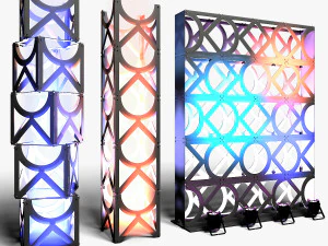 Stage Decor Collection 00 - Modular Wall Column 36 PCS 3D Model