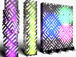 Stage Decor Collection 00 - Modular Wall Column 36 PCS 3D Model