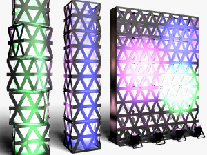 Stage Decor Collection 00 - Modular Wall Column 36 PCS 3D Model
