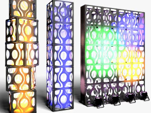 Stage Decor Collection 00 - Modular Wall Column 36 PCS 3D Model