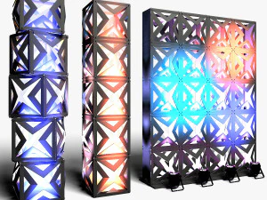 Stage Decor Collection 00 - Modular Wall Column 36 PCS 3D Model