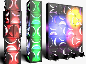 Stage Decor Collection 00 - Modular Wall Column 36 PCS 3D Model