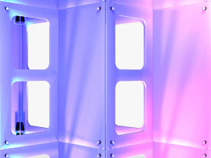 Stage Decor Collection 00 - Modular Wall Column 36 PCS 3D Model