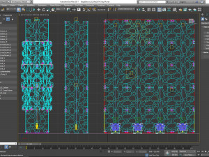 Stage Decor Collection 00 - Modular Wall Column 36 PCS 3D Model