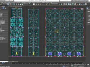 Stage Decor Collection 00 - Modular Wall Column 36 PCS 3D Model