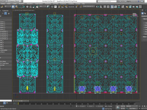 Stage Decor Collection 00 - Modular Wall Column 36 PCS 3D Model