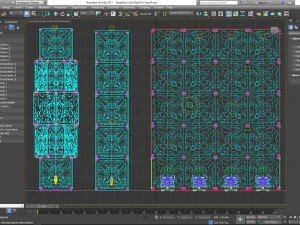 Stage Decor Collection 00 - Modular Wall Column 36 PCS 3D Model