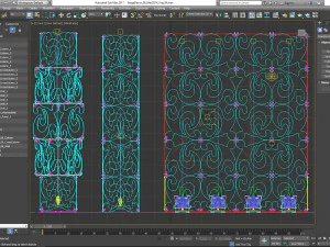 Stage Decor Collection 00 - Modular Wall Column 36 PCS 3D Model