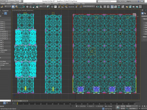 Stage Decor Collection 00 - Modular Wall Column 36 PCS 3D Model