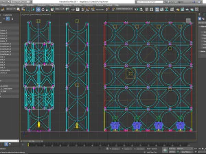 Stage Decor Collection 00 - Modular Wall Column 36 PCS 3D Model