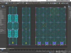 Stage Decor Collection 00 - Modular Wall Column 36 PCS 3D Model