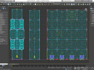 Stage Decor Collection 00 - Modular Wall Column 36 PCS 3D Model