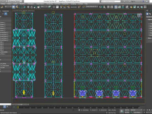 Stage Decor Collection 00 - Modular Wall Column 36 PCS 3D Model