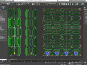 Stage Decor Collection 00 - Modular Wall Column 36 PCS 3D Model