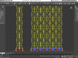 Stage Decor Collection 00 - Modular Wall Column 36 PCS 3D Model