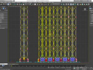 Stage Decor Collection 00 - Modular Wall Column 36 PCS 3D Model