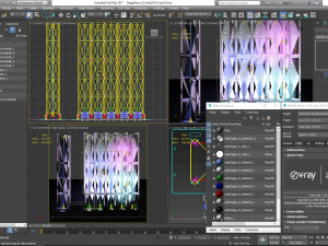 Stage Decor Collection 00 - Modular Wall Column 36 PCS 3D Model