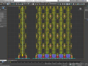 Stage Decor Collection 00 - Modular Wall Column 36 PCS 3D Model
