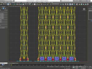 Stage Decor Collection 00 - Modular Wall Column 36 PCS 3D Model