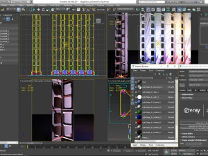 Stage Decor Collection 00 - Modular Wall Column 36 PCS 3D Model