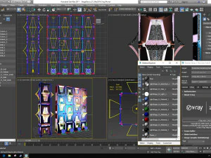 Stage Decor Collection 00 - Modular Wall Column 36 PCS 3D Model