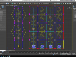 Stage Decor Collection 00 - Modular Wall Column 36 PCS 3D Model