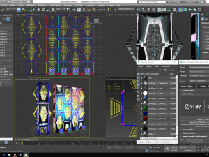 Stage Decor Collection 00 - Modular Wall Column 36 PCS 3D Model