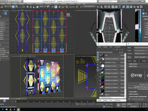 Stage Decor Collection 00 - Modular Wall Column 36 PCS 3D Model