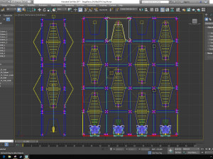 Stage Decor Collection 00 - Modular Wall Column 36 PCS 3D Model
