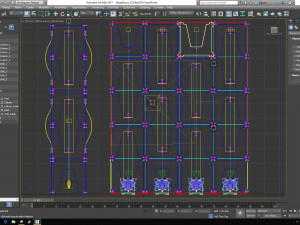 Stage Decor Collection 00 - Modular Wall Column 36 PCS 3D Model